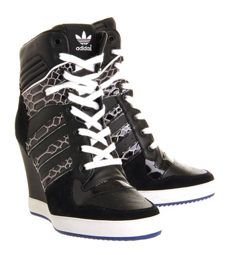 adidas wedge sneakers black|high wedge sneakers for women.